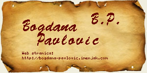 Bogdana Pavlović vizit kartica